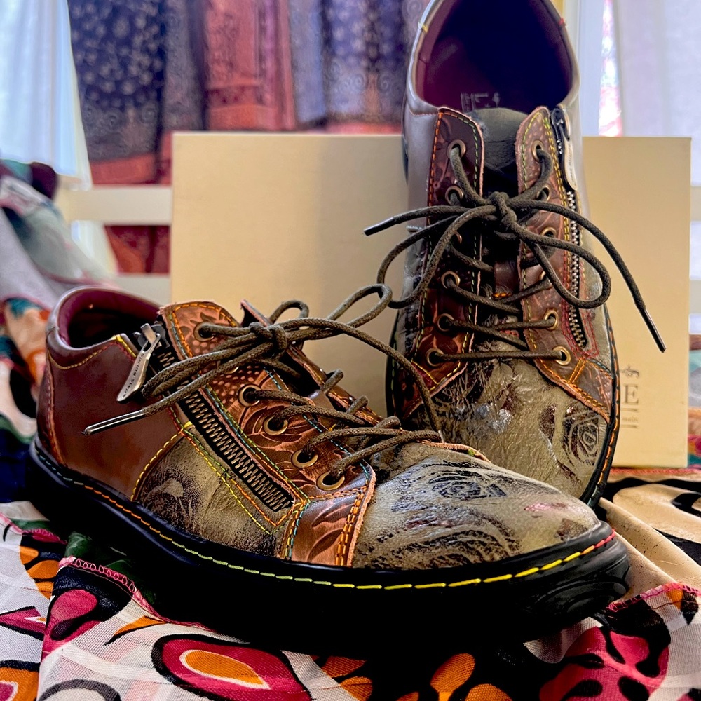 Spring Step Danli Bloom flats Olive 41 / 9.5 new
